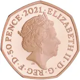 2021 Winnie the Pooh & Friends Gold Proof 'Owl' 50p Coin obverse