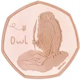 2021 Winnie the Pooh & Friends Gold Proof 'Owl' 50p Coin