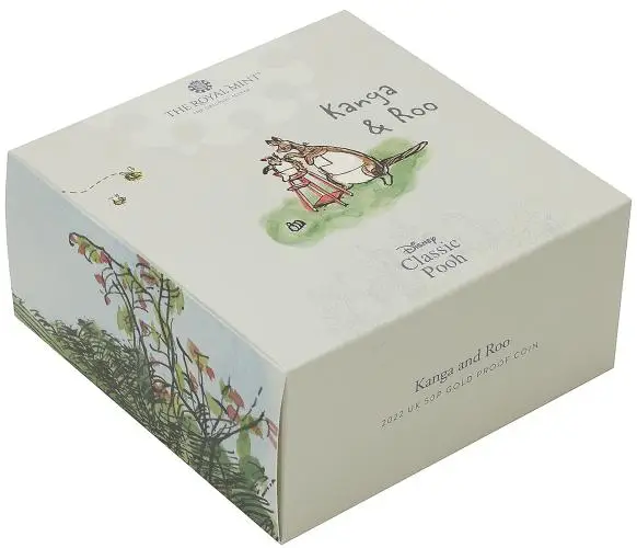 2022 Winnie the Pooh & Friends Gold Proof  'Kanga & Roo' 50p Coin box