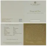 2022 Winnie the Pooh & Friends Gold Proof  'Kanga & Roo' 50p Coin certificate