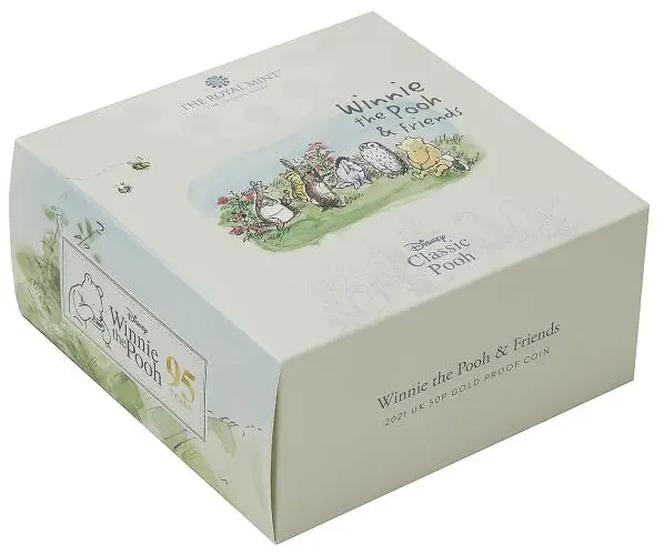 2021 Winnie the Pooh & Friends Gold Proof 50p Coin box