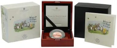 2021 Winnie the Pooh & Friends Gold Proof 50p Coin display