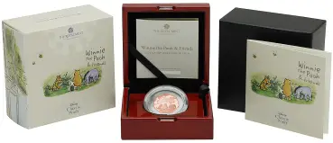 2022 Winnie the Pooh & Friends Gold Proof 50p Coin box display