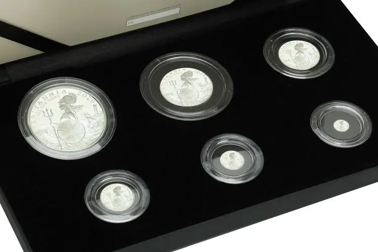 2026 Silver Britannia Proof 6-Coin Set reverse design