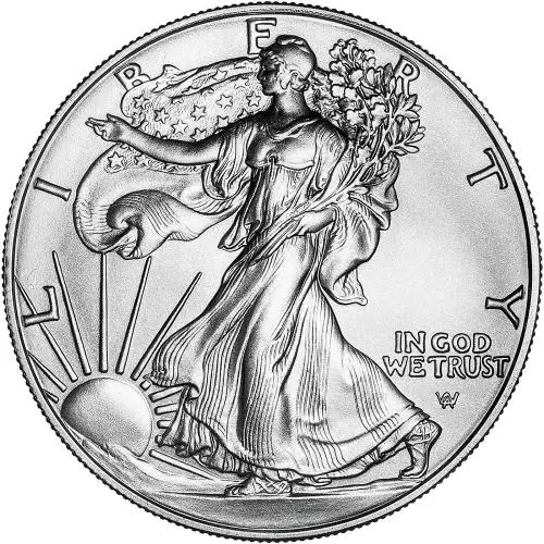 Silver Bullion 1 Ounce Eagle  Coin Single Pre-Owned United States of America US Mint