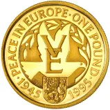 1995 Alderney '50th Anniversary of the end of WWII' £1 Gold Proof Coin - Pre-Owned