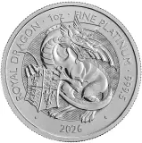2026 Tudor Beasts 'Royal Dragon' 1 oz Platinum Bullion Coin