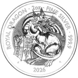 2026 Tudor Beasts 'Royal Dragon' 2 oz Silver Bullion Coin