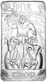 Norse Gods Thor 10 Ounce Silver Bar - Pre-Owned 