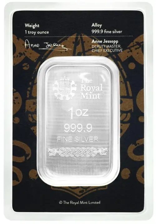 obverse of the Norse Gods Thor 1oz Silver Cast Bar in a sleeve