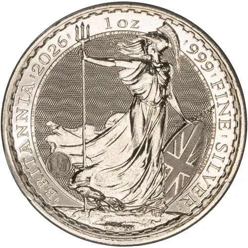 2026 Base Metal Minting Error "1 oz Silver" Britannia coin reverse