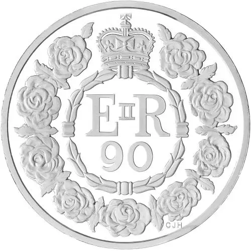 2016 Platinum Proof Elizabeth II The Queen's 90th Birthday Pound Sterling £5 / Crown  Coin Single with Cert United Kingdom The Royal Mint reverse