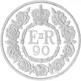 2016 Queen Elizabeth II '90th Birthday' £5 Platinum Proof Crown Coin with Cert - Pre-Owned
