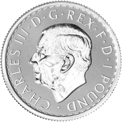 2026 Silver Britannia 0.5 Ounce Bullion Charles III £1 Coin - Pre-Owned obverse
