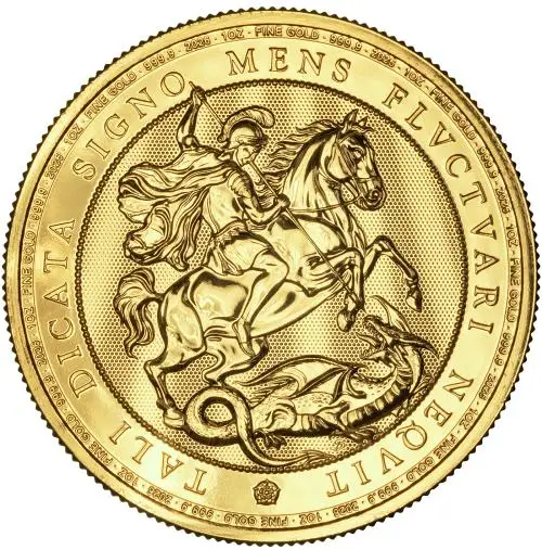 2026 'St George and the Dragon' 1 oz Gold Bullion Coin reverse