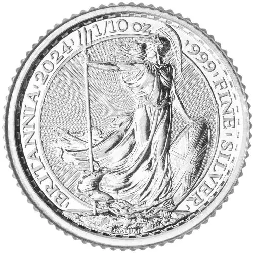 2024 Silver Britannia 0.25 oz Bullion Coin - Pre-Owned reverse
