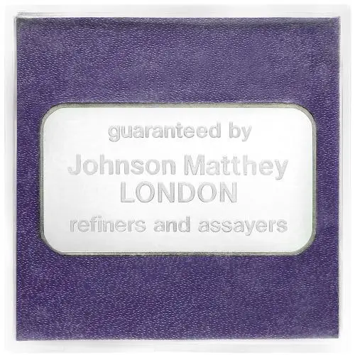 Johnson Matthey Platinum 50g Minted Bar In Sleeve - Pre-Owned obverse