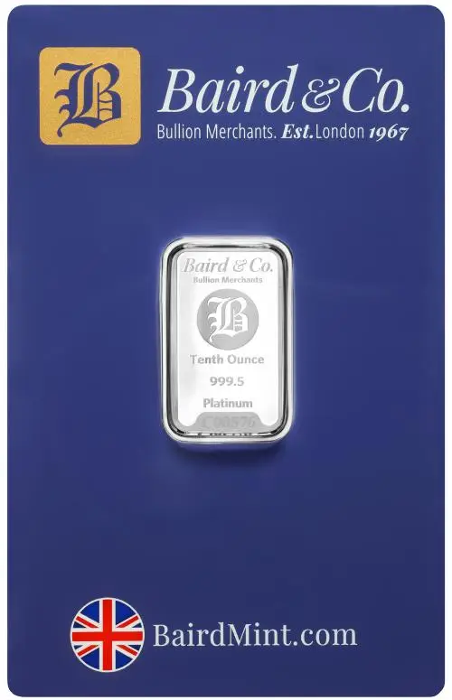 Platinum 0.1 Ounce Bar Baird & Co. - Pre-Owned reverse