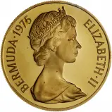 1975 Gold Proof $100 The Royal Visit Coin - Bermuda obverse