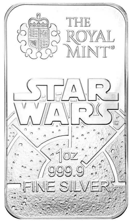 Star Wars Dark Side 1 oz Silver Minted Bullion Bar Pre-Owned obverse
