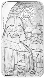 Star Wars Dark Side 1 oz Silver Minted Bullion Bar Pre-Owned darth vader