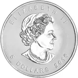 2016 Silver Bullion 1 Ounce Maple Big Foot Privy  Coin Single Pre-Owned Canada Royal Canadian Mint obverse