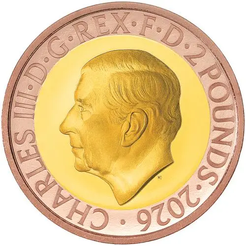 2026 HMS Beagle 'The Voyage of the Beagle' £2 Gold Proof Coin obverse