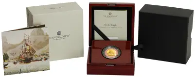 2026 HMS Beagle 'The Voyage of the Beagle' £2 Gold Proof Coin box