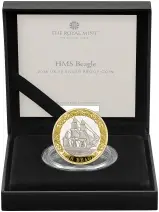 2026 Silver Proof HMS Beagle Charles III The Voyage of the Beagle Pound Sterling £2  Coin box display trm