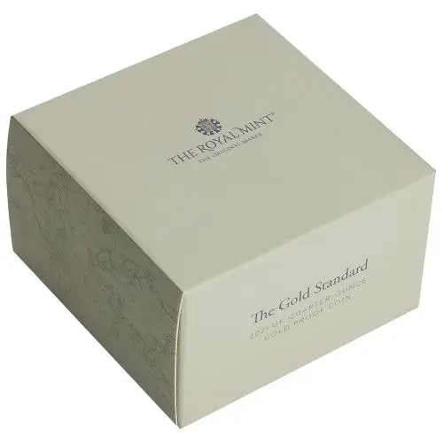 2021 The Gold Standard 0.25 oz Gold Proof Coin box