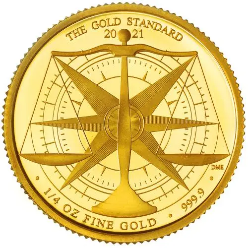 2021 The Gold Standard 0.25 oz Gold Proof Coin reverse