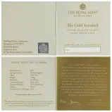 2021 The Gold Standard 0.25 oz Gold Proof Coin certificate