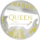 2020 Music Legends 'Queen' 5 oz Silver Proof Coin - Pre-Owned REVERSE