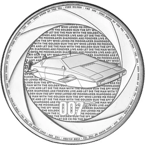  2024 James Bond of the 1970s 1 oz Silver Coin Pre-Owned reverse