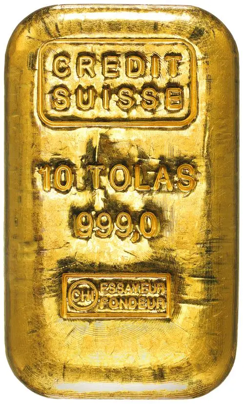 Best Value Gold 10 Tola Bullion Bar - Pre-Owned reverse