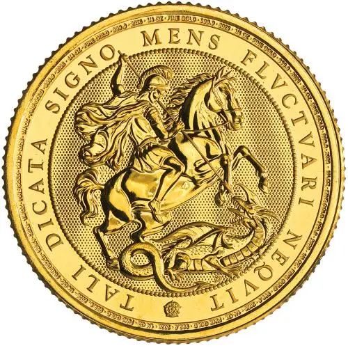 2026 'St George and the Dragon' 0.25 oz Gold Bullion Coin reverse