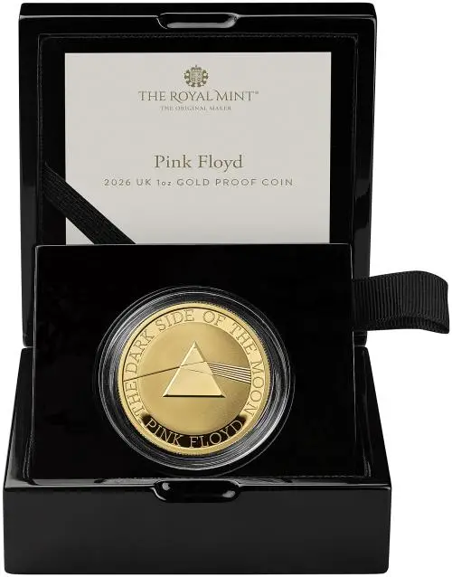 2026 Gold Proof 1 Ounce Music Legends Charles III Pink Floyd £100  Coin  display trm