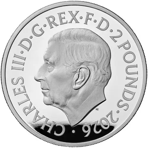 2026 Pink Floyd 'Music Legends' Silver Proof 1 oz Coin (Coloured) obverse trm