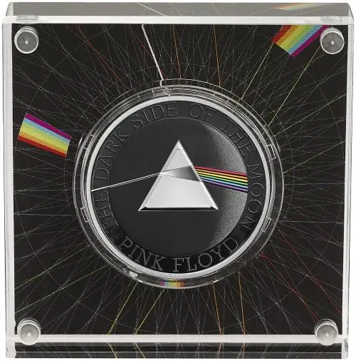 2026 Pink Floyd 'Music Legends' Silver Proof 1 oz Coin (Coloured) reverse trm block