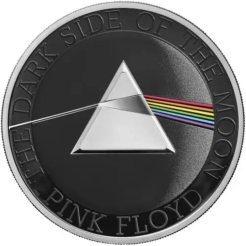 2026 Pink Floyd 'Music Legends' Silver Proof 1 oz Coin (Coloured) reverse trm