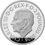 2026 Pink Floyd 'Music Legends' Silver Proof 1 oz Coin (Coloured) obverse trm