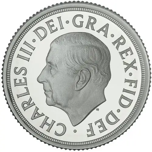 2025 Silver Sovereign Proof Coin Obverse Face