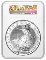 2023 Elizabeth II Britannia 1 kg Silver Bullion Coin NGC Graded MS-69