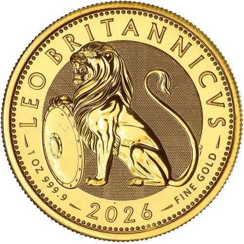 2026 British Lion 1 oz Gold Bullion Coin reverse chards image