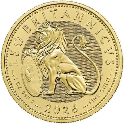 2026 British Lion 1 oz Gold Bullion Coin reverse