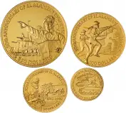 1992 Belize Gold Proof Battle of El Alamein 50th Anniversary 4 Coin Set 