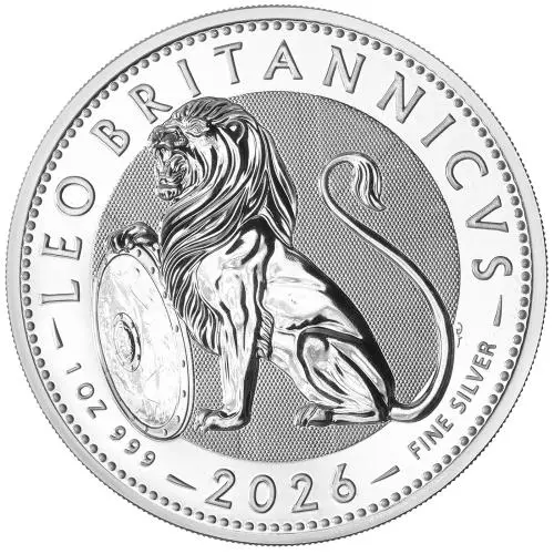 2026 British Lion 1 oz Silver Bullion Coin reverse 1