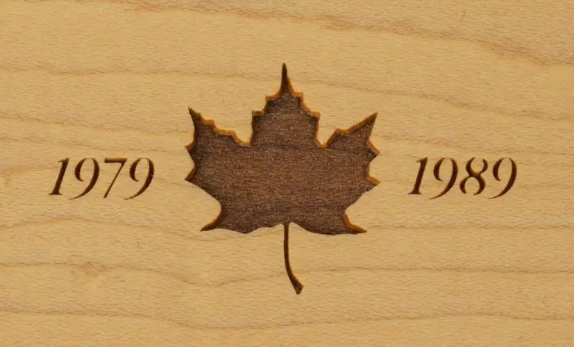 1989 Gold Proof 10th Anniversary of the Maple  Coin Sets Canada 4 Coins laser engraving on box