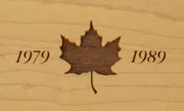 1989 Gold Proof 10th Anniversary of the Maple  Coin Sets Canada 4 Coins laser engraving on box