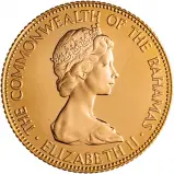 1973 Bahamas Gold Proof Independence $50 Coin obv